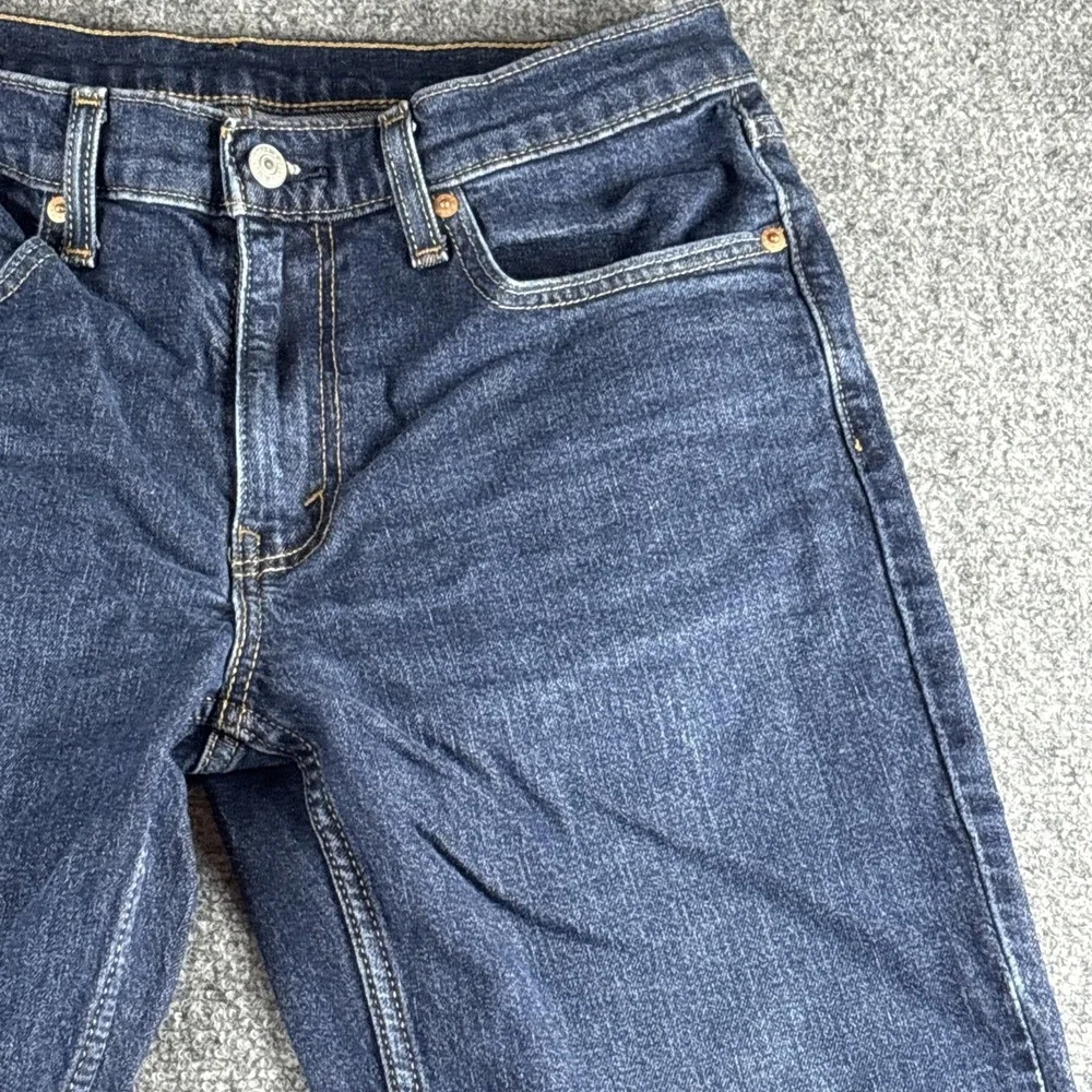 Levi's 514 Men's Straight Fit Jeans Size 32x34 Dark Wash Indigo Blue Denim